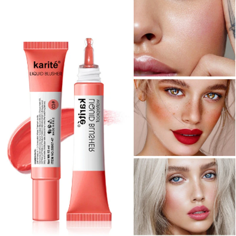 4 Colors Liquid Blush Makeup Face Rouge Make Up Professional Natural Cheek Blusher Long Lasting Brand Peach Cosmetic | Красота и
