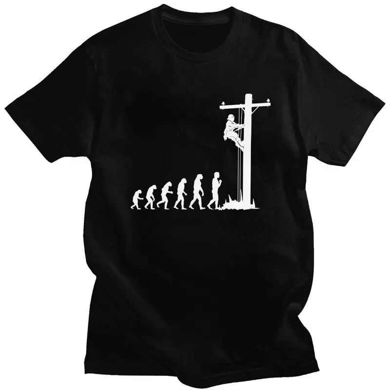 Человека Эволюция ремени футболка с короткими рукавами из хлопчатобумажной