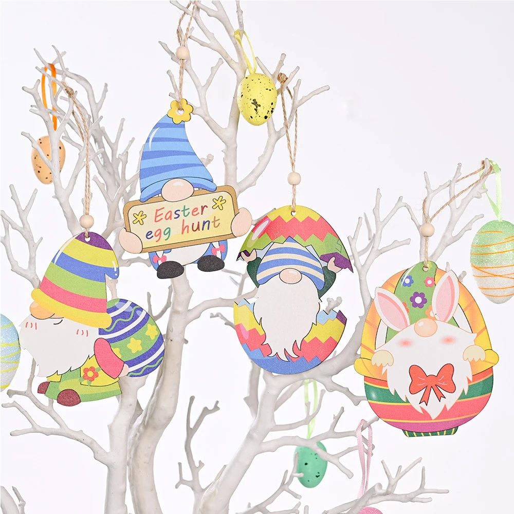 

Easter Rabbit Bunny Egg Gnome Wooden Hanging Home Birthay Wedding Valentine Fest Party Kids Gift Hoivalliday Party Decorations