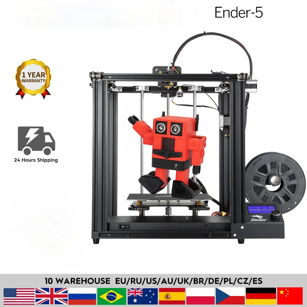 

CREALITY 3d printer Ender-5 Dual Y-axis Motors Magnetic Build Plate Power off Resume Printing Enclosed Structure