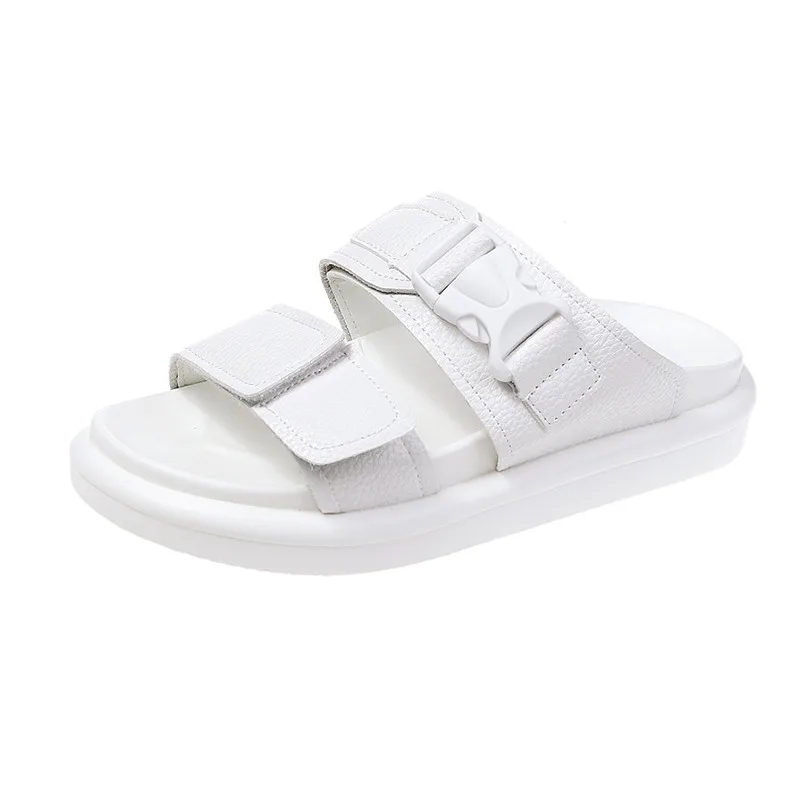 

2021 New Summer Slippers Women Thick Soles Slides Mixed Colors Platform Sandals Outdoor Casual Shoes Beach Slippers Flip Flops