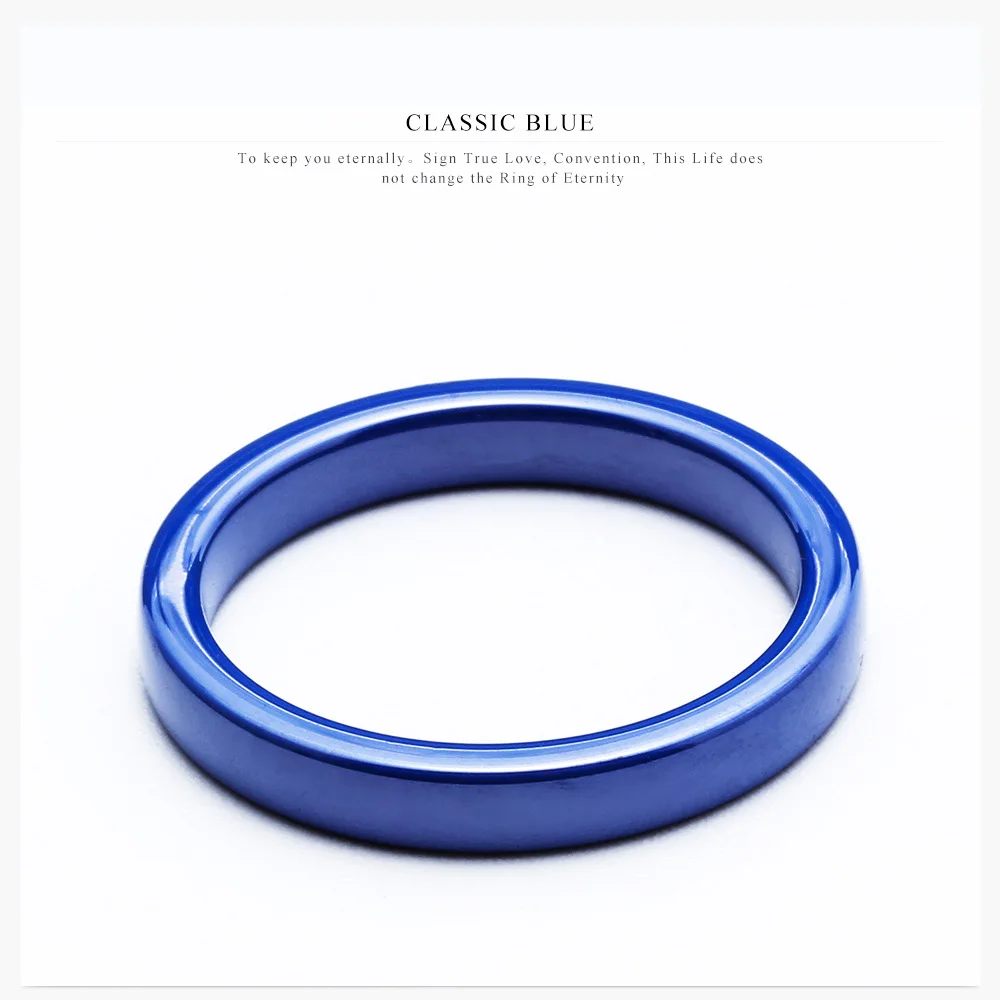 

New Hot Sell Lovers Japan and South Korea Ceramics Simple Fashion Simple 3mm Light Plate Ring Accessories