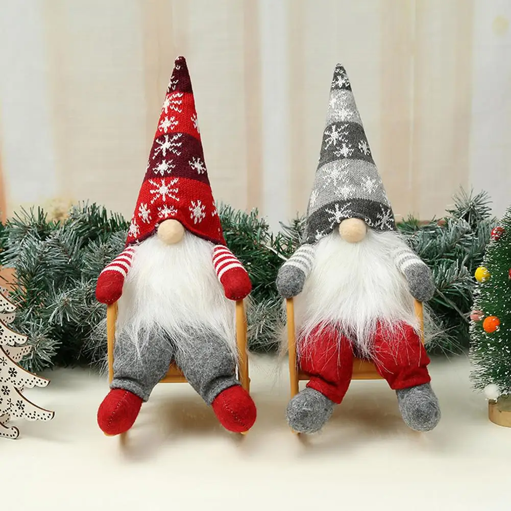 

Christmas Gnome Plush Doll Sitting In Chair Gnome Plush Toys Doll Christmas Holiday Decoration Ornament For Thanksgiving Chri
