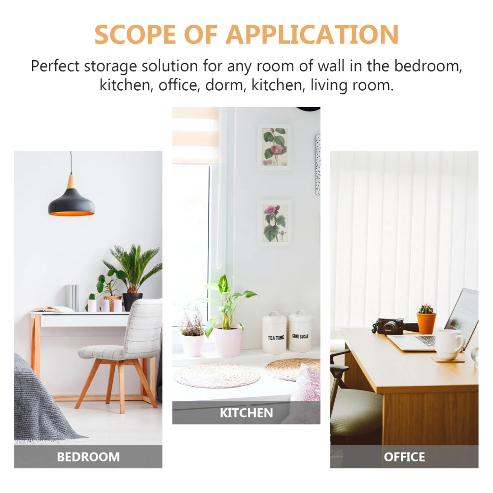 

1pc Iron Art Wall Shelf Non - Punch Dresser Wall Storage Shelf for Home