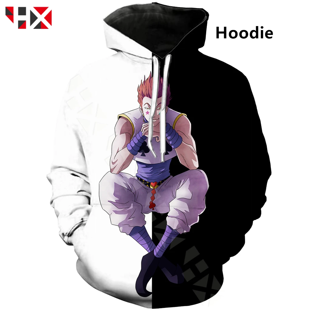 

HX 3D Print Men Women Anime Hunter X Hunter Hoodie Sweatshirt Unisex Harajuku Hip Hop Streetwear Autumn Wild Tops HX575