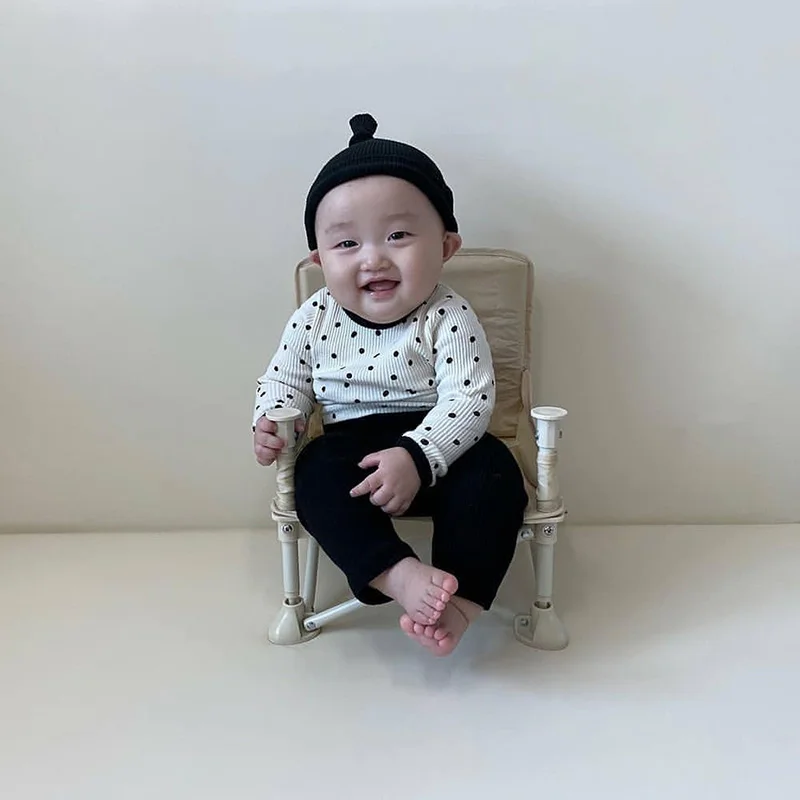 MILANCEL/осень 2020 комплект одежды для малышей блузка в горошек однотонные штаны и