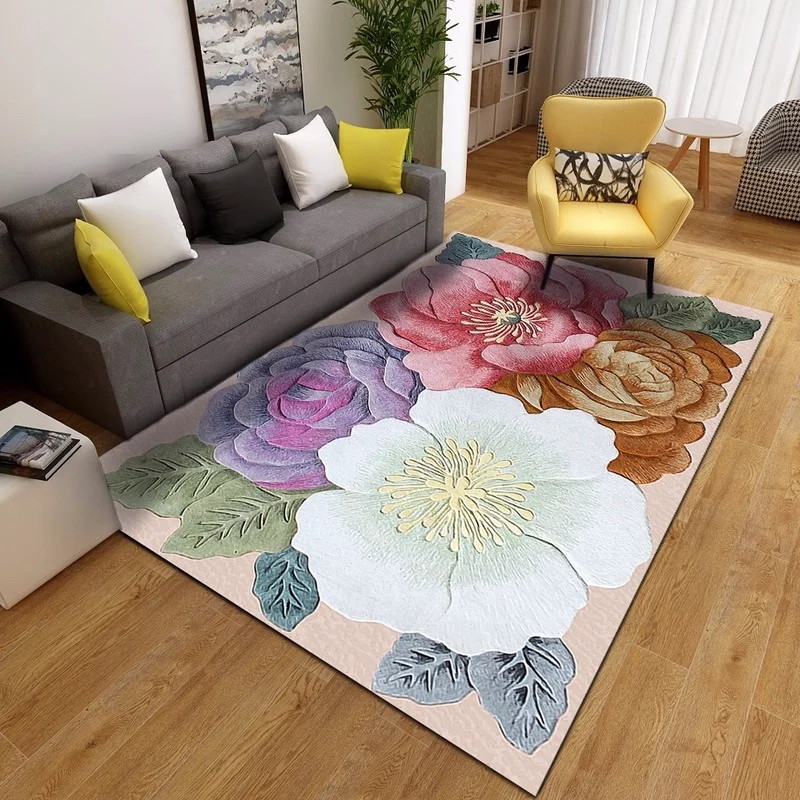 

Printed Pattern Carpet Children's Play Rug Living Room Decoration Floor Mat Home Balcony Bathroom Non-slip Entrance Door Mat