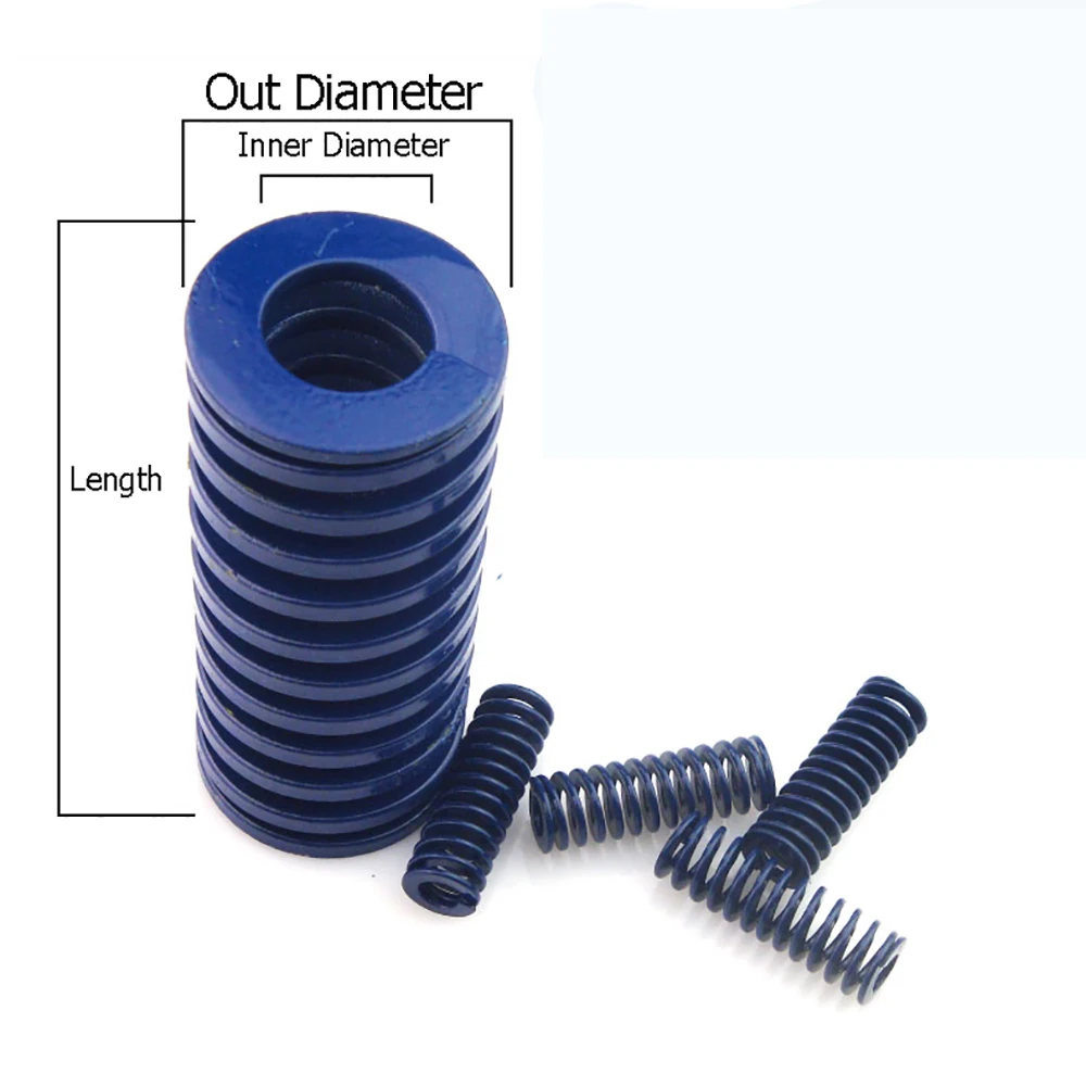 1pcs Spring Steel Light Load Compression Mould Die Out Diameter 20mm Inner 10mm Length 20-/100/200/300mm Blue | Обустройство дома