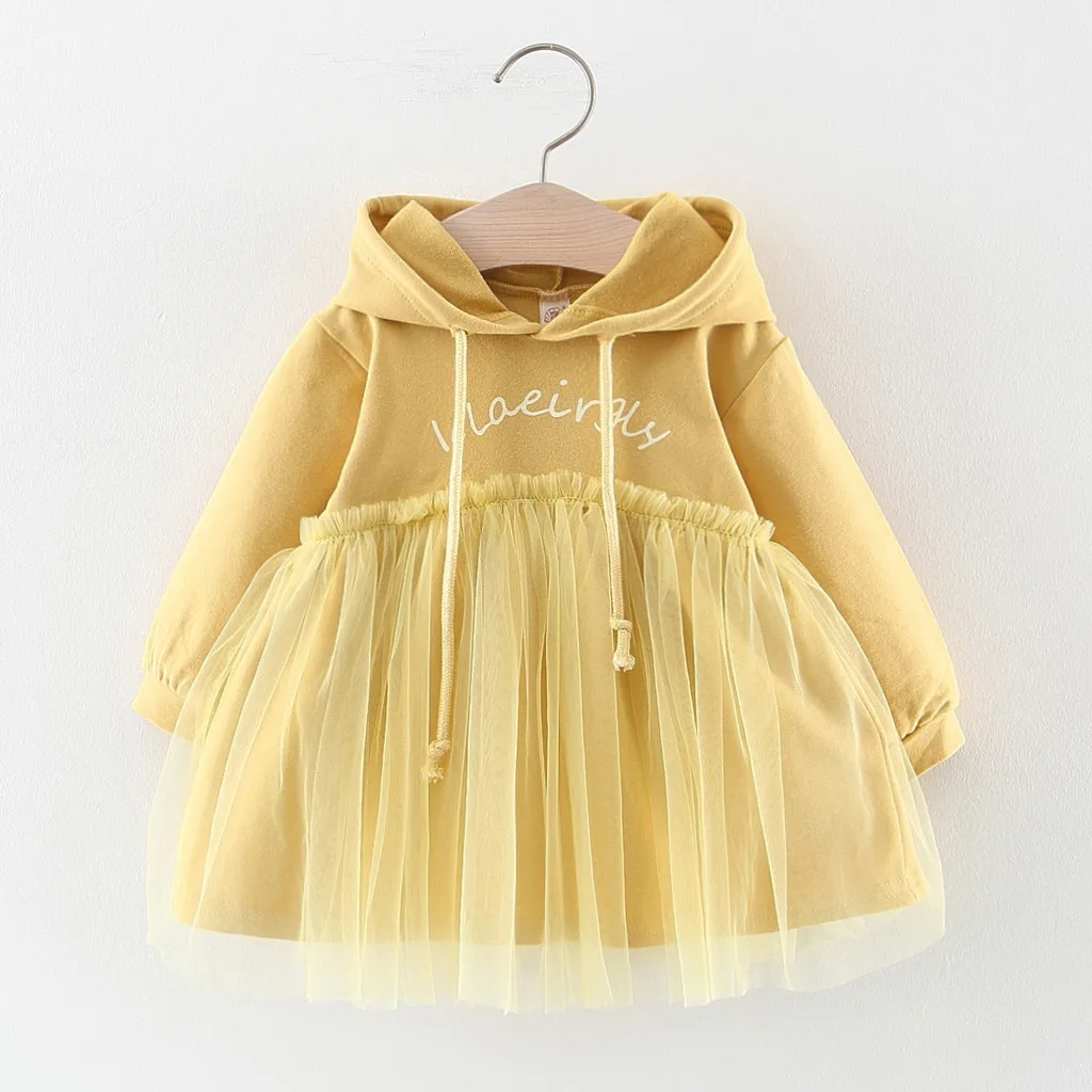 Платье; платье для девочек; vestidos; Детские платья для девочек; vestido infantil; рождественское Новое Повседневное платье в стиле пэчворк с длинными рукавами и капюшоном; Z4