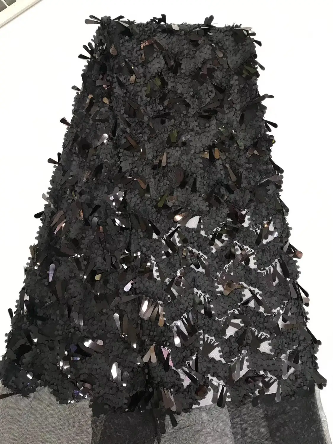 newest style with sequin Modern design French net lace fabric African sequins embroidery tulle for party dress | Дом и сад