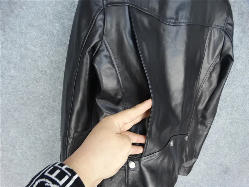 

Free shipping,Genuine leather woman slim jackets.fashion motorbiker female sheepskin jacket,soft plus size leather coat,sales