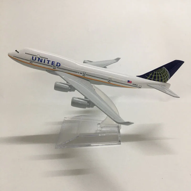 JASON TUTU 16 см Юнайтед Боинг B747 400 Модель самолета аэроплана самолет литьевая модель
