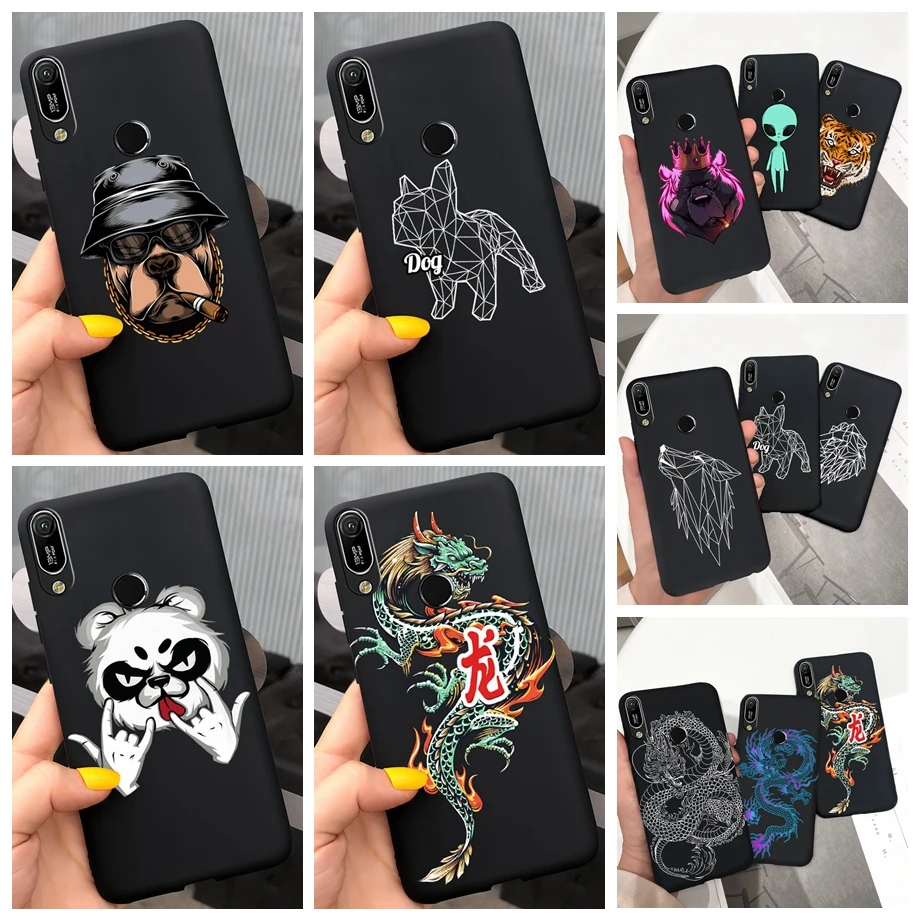 

For Huawei Y6S 2019 JAT-L29 Case Housing Dragon King Black Silicone Phone Cases For Huawei Y6 S Y 6 S Cover Huawei JAT-LX3 L41