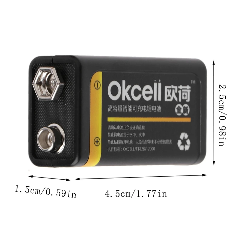 Перезаряжаемая Lipo батарея 9 в 800 мАч Micro USB для пульта мультиметра