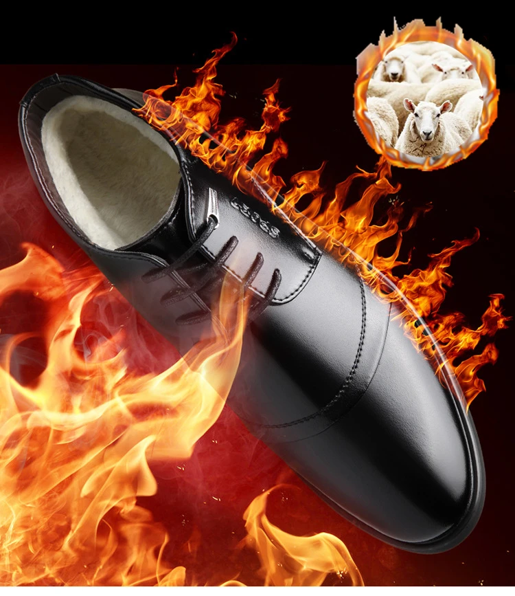 39-46 зимние ботинки из кожи 2019 Удобная теплая обувь мужские модельные туфли # NX1522 |