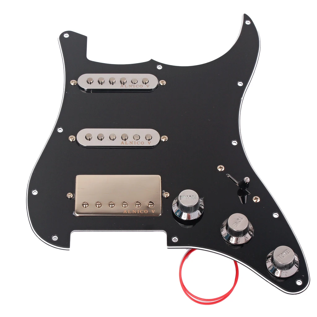 1 Set Wired Alnico 5 Humbucker Pickup Pickguard Protector SSH for Strat Electric Guitar Accessory | Спорт и развлечения