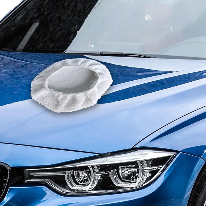 

Wool Fleece Polishing Pad Waxing Hat Cover Protection Car Auto Polishing Protective Cap Imitation lambskin Anti-dirty Hat