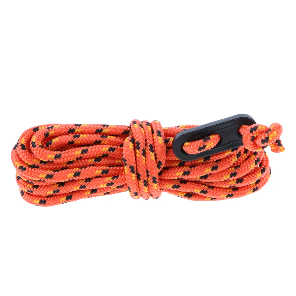 

Plastic PP Guyline Tent Rope Camping Cord High Density String Clothes Line with Plastic Buckle Outdoors