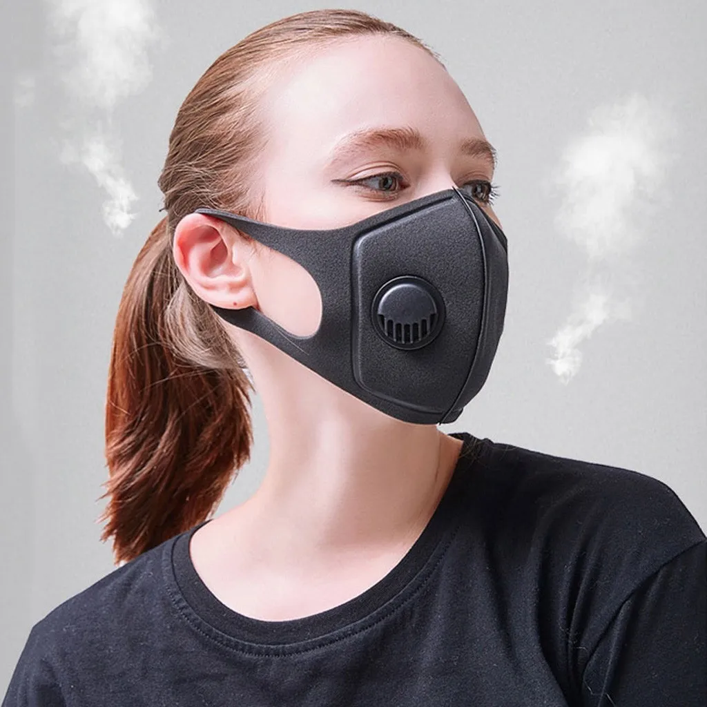 

3PC Black Cycling Mask Breathable PM2.5 Filter Face Mask Adult Washable Reuse Fasemask Anti-dust masker Face Jewelry Bandage