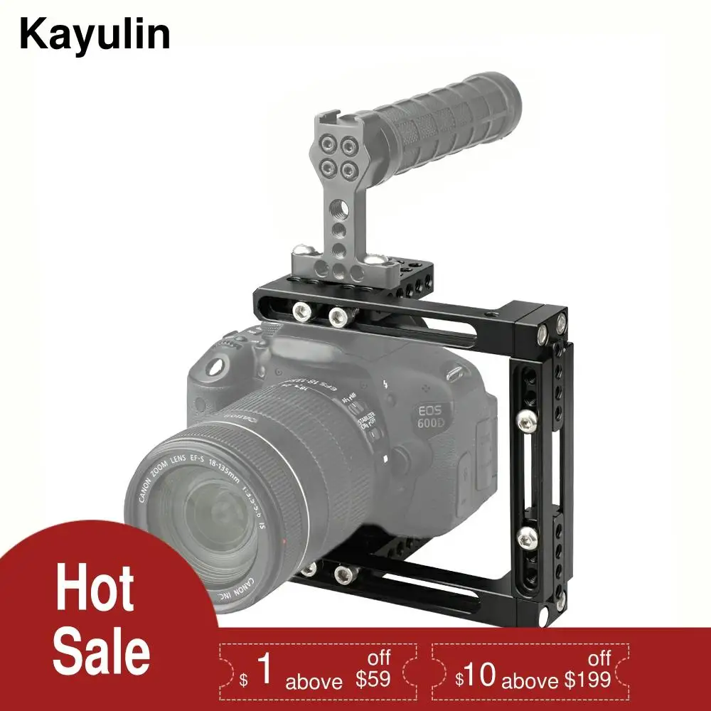 Kayulin 80D GH5 клетка двойного назначения Регулируемая Dslr камера для Canon