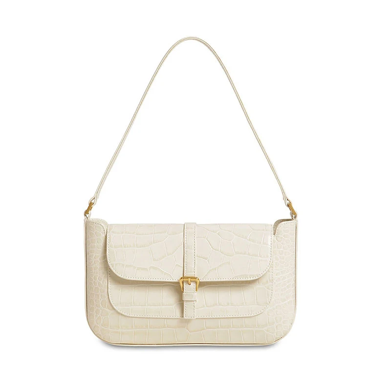 Vintage Brand Handbags Crocodile Shoulder Bags For Woman 2020 Designer Elegant Lady Baguette Underarm Bag Purses Clutch Hobo | Багаж и