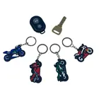 1 шт. брелок для ключей из ПВХ креативный мультяшный мотоциклетный брелок модный Забавный узор брелок для ключей для мужчин женщин брелок для ключей для автомобиля