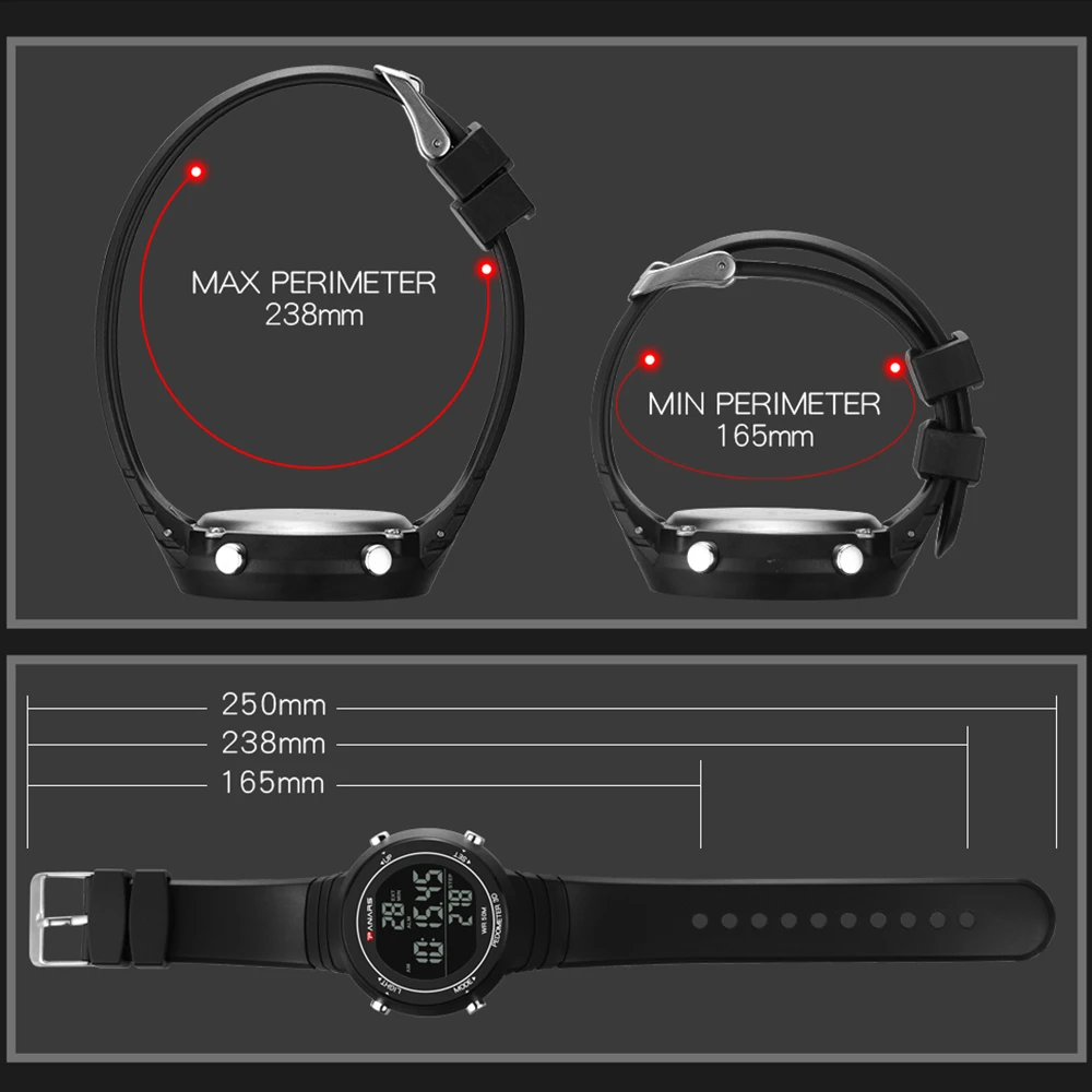 

SYNOKE Sport Mens Watches Pedometer 5 Bar Waterproof Watch Digital LED Military Clock Relogio Digital Electronics Wristwatches
