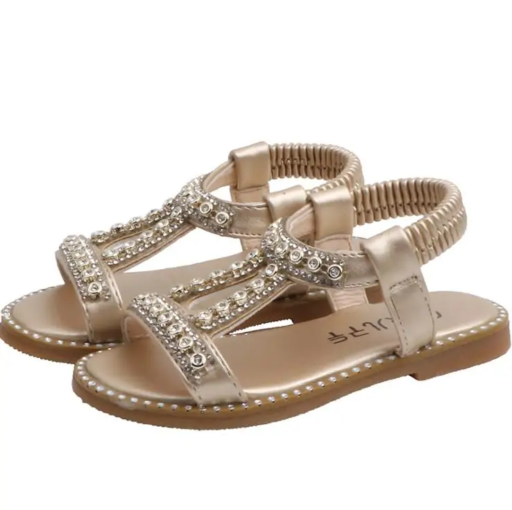 Летние детские пляжные сандалии с бантом Детская обувь принцессы Брендовые для