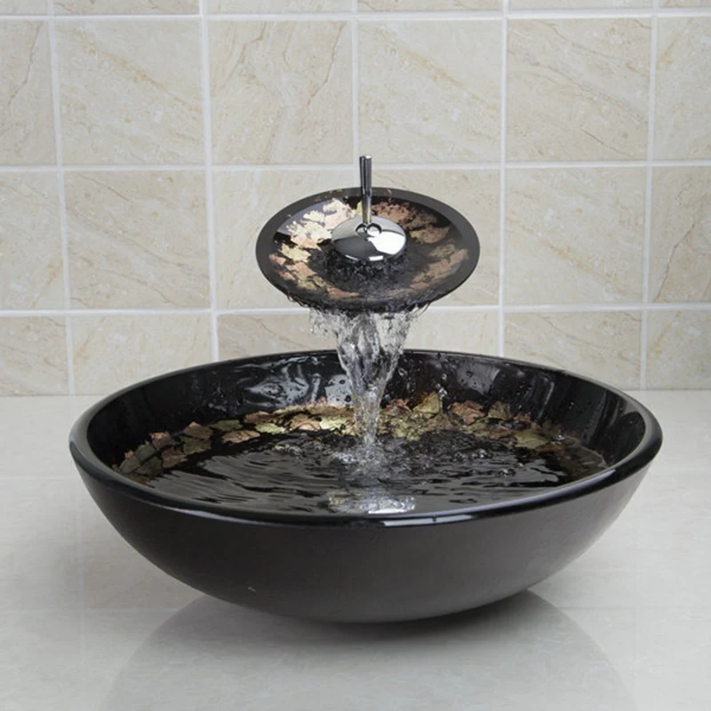 Умывальник KEMAIDI умывальник из закаленного стекла с латунным краном и закаленным