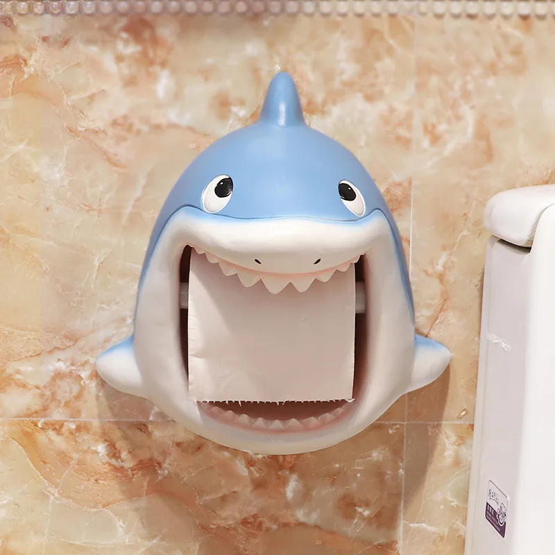 

New Creative Cartoon Animal Model Toilet Punch-free Roll Paper Tube Wall-mounted Paper Towel Rack Home Decor Housewarming Gifts