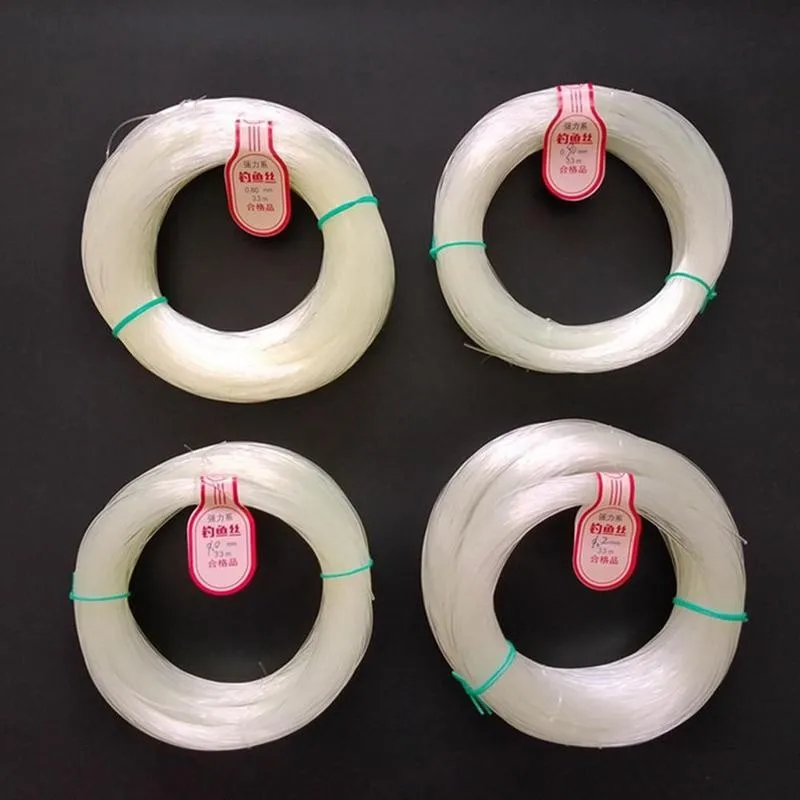 

0.3/0.5/0.8/10mm Crystal Strong Fishing Line Super Power Nylon line Crystal Fishing Wire Fishing Accessories 33Meters