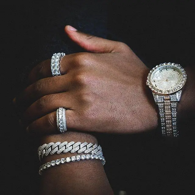 Классический свадебный обруч широкий браслет полностью кубический цирконий