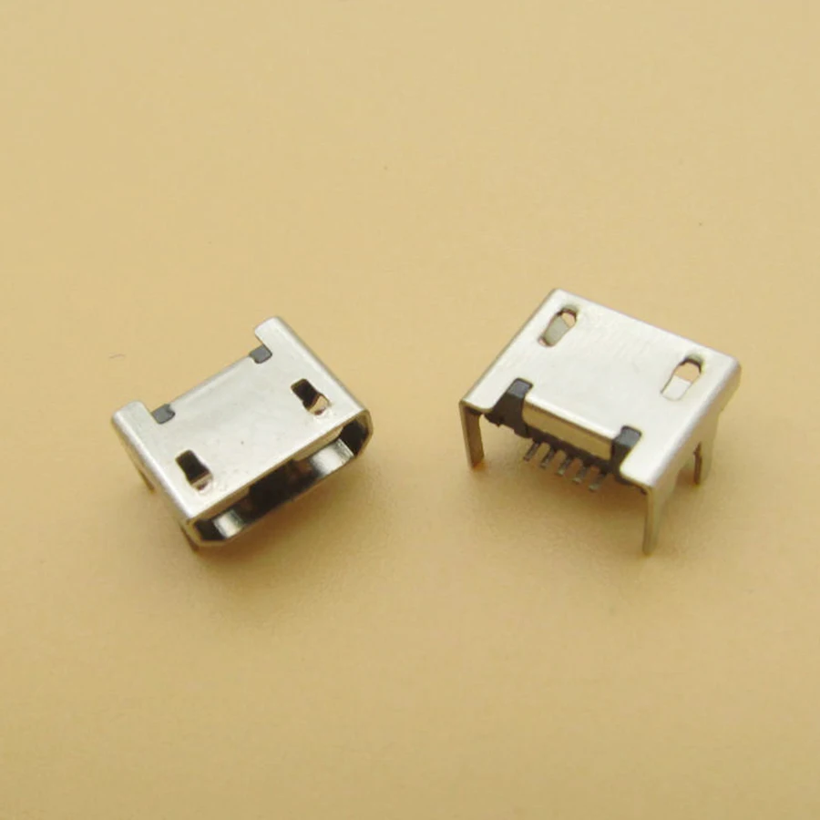 50 шт. разъемы Micro USB 5-контактный разъем usb 4 фута 5 контактов konektor mikro ekor pengisian