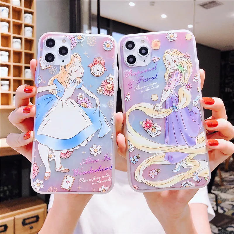3D мультфильм Алиса принцесса Русалка чехол для телефона iPhone 11 pro X XR XS MAX 8 7 Plus милый