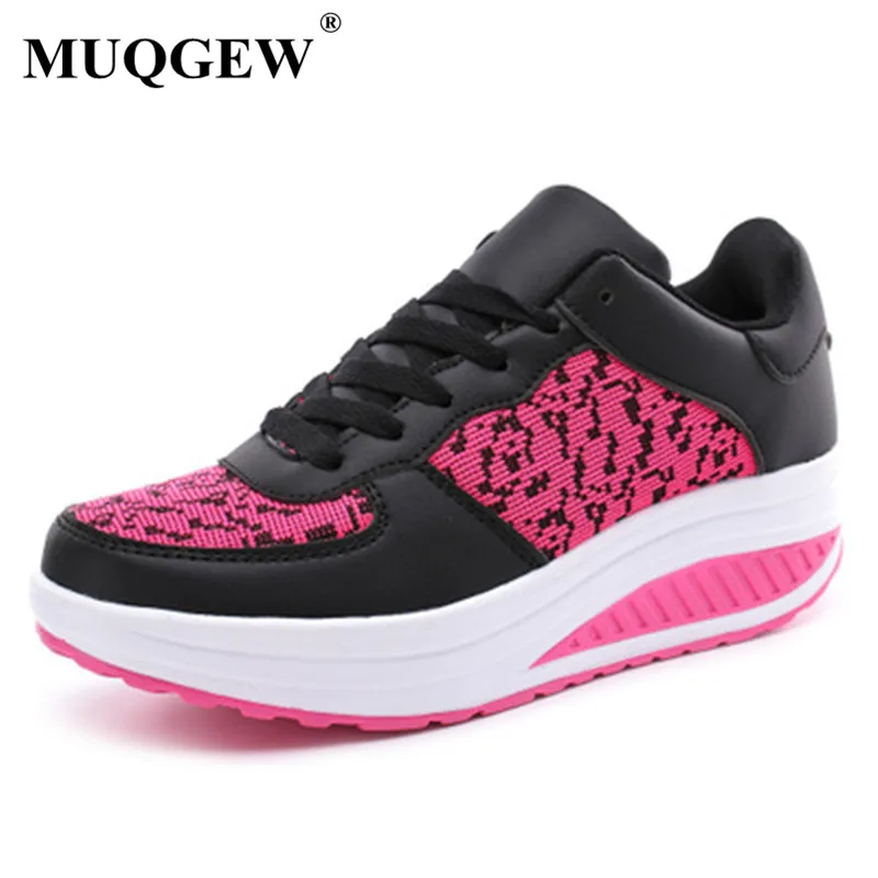 Туфли женские тонизирующие массажные дышащие на платформе танкетка качели для