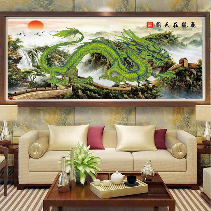 Набор для алмазной вышивки 5d Дракон Великая стена вышивка крестиком домашний