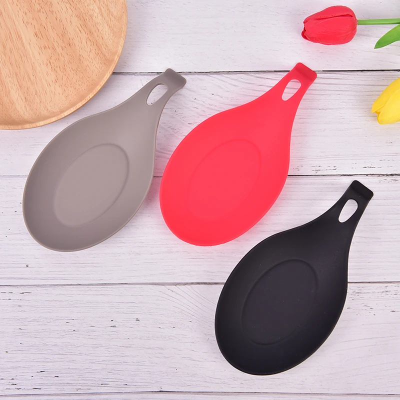 

Silicone Spoons Spatula Pads Mats Insulation Mats Saucers Rice Spoon Racks Food Grade High Temperature Kitchen Cook