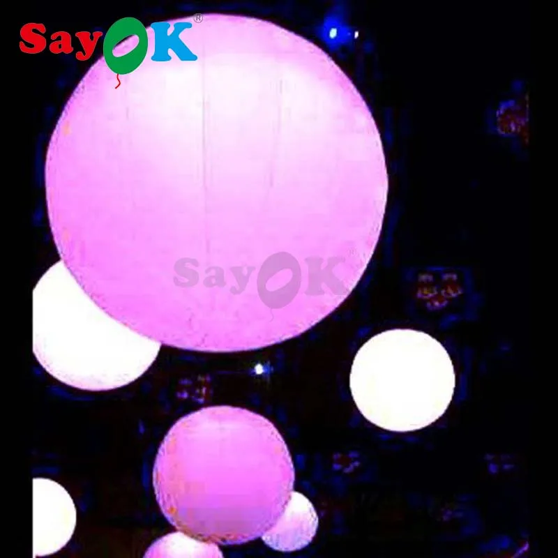Подвесной надувной светодиодный шар Sayok 1 м/1,5 м/2 м, 16 цветов, изменяемый светильник, воздушный шар для украшения свадебной вечеринки