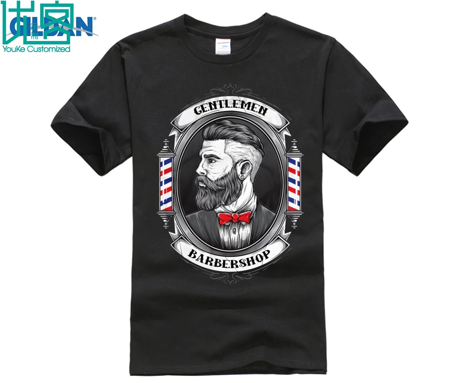 BARBERSHOP футболка брендовая мужская 2018 модная круглый вырез хит продаж рубашка из