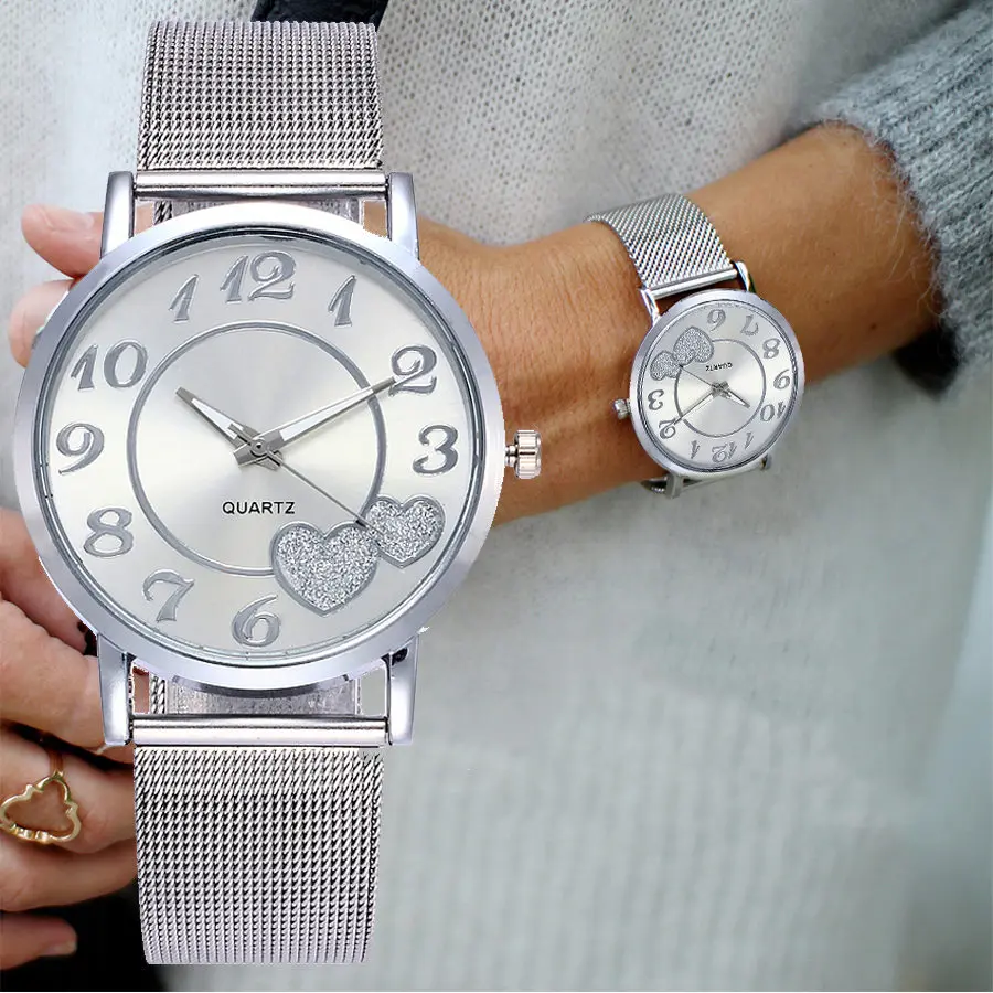 

Vogueable Vogue Lady Love Watch Gift Watch Casual Women Steel Quartz Watch Relogio Feminino