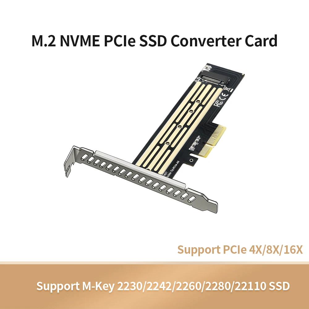 

Карта-адаптер M.2 в pci-3.0, карта преобразователя M.2 NVME PCIe SSD, поддержка M-Key NVME PCIe 2230/2242/2260/2280/22110 SSD
