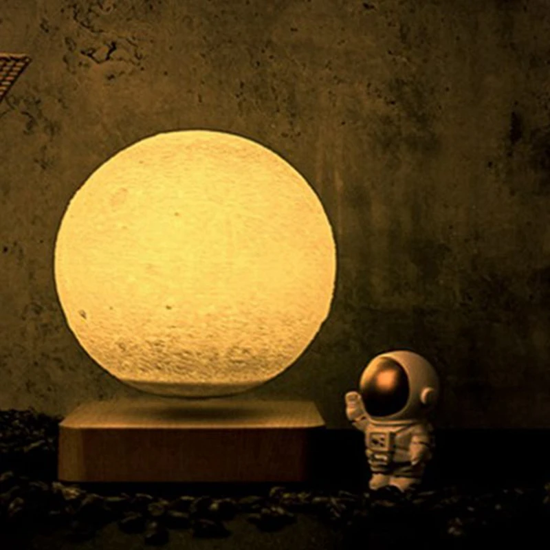 

3D Magnetic Levitation Moon Night Light Rotating Home Decor UK PLUG