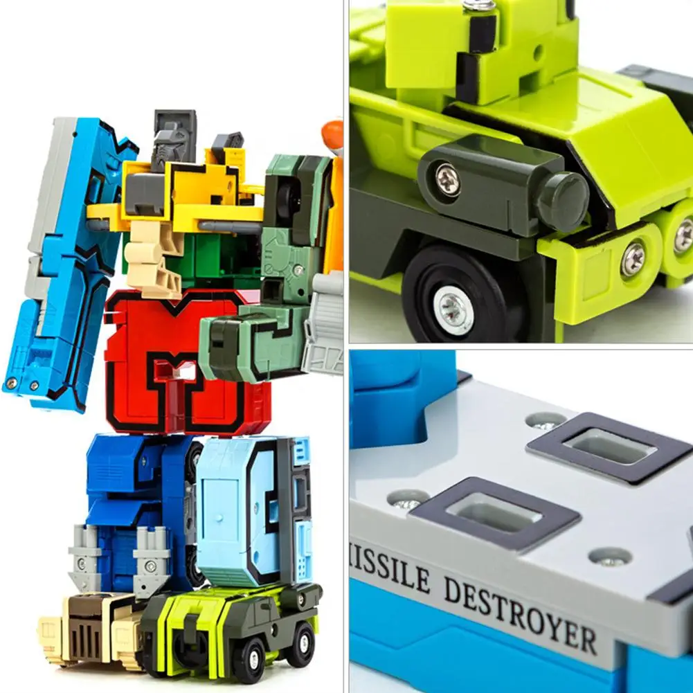 

0-9 Number Building Blocks Deformation Robot Toy Assembly Puzzle For Children Gift