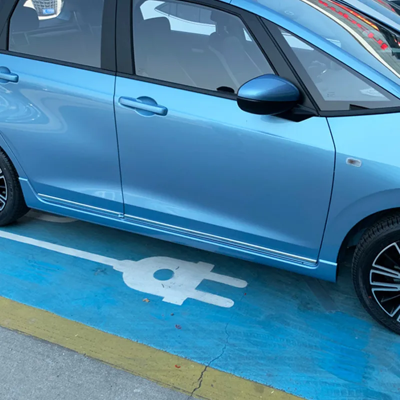 

1Set ABS Chrome Door Body Molding Fit Door Body Anti-scratch Protector Car Door Side Strips Trim Cover for Honda Fit/Jazz 2020