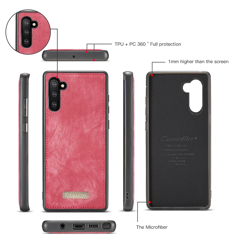 Для samsung S8 S9 S10 Plus Note 10 8 9 многофункциональный кошелек на молнии из натуральной кожи чехол для Galaxy Note10 Note10+ A40 A50 A70