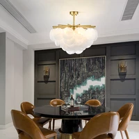 nordic luxury glass chandelier for living room postmodern simple design personality restaurant villa led chandelier fixtures