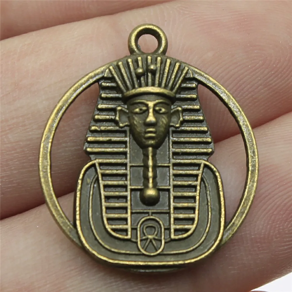

8pcs 23mm Pendant Egyptian Pharaoh Double Sided Egyptian Pharaoh Charm Pendant Egyptian Pharaoh Pendant