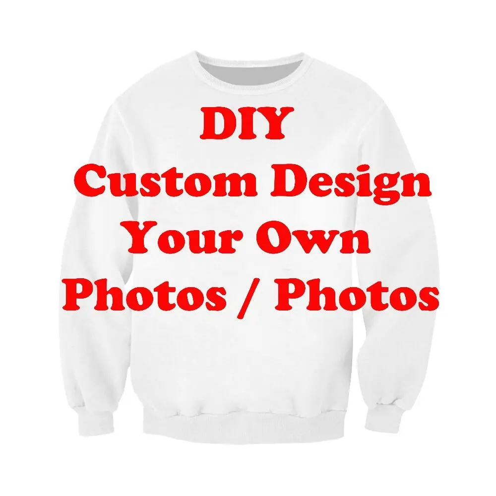 Заводская Прямая поставка 3d принт DIY кофты индивидуальный заказ Толстовка для