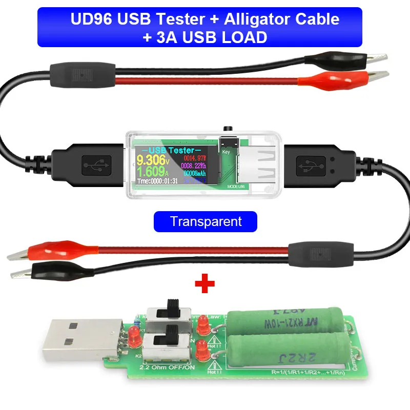 Цифровой USB тестер U96 Вольтметр постоянного тока амперметр с индикатором заряда