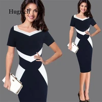 women elegant patchwork office business party evening one piece dress suit mother of bride special occasion sheath bodycon dress